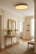 Travertine Round Flush Mount Ceiling Light
