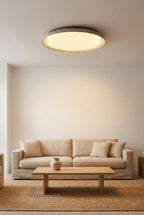 Travertine Round Flush Mount Ceiling Light