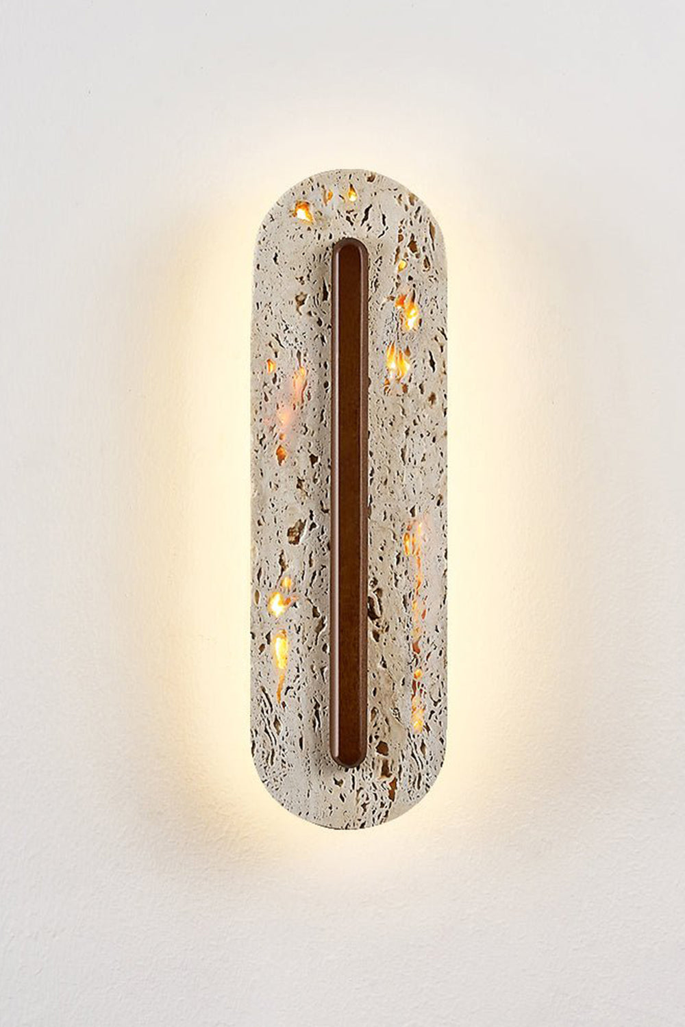 Travertine Slab Wall Sconce