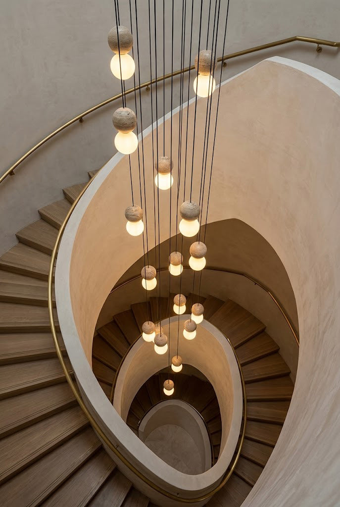 Travertine Stone Pendant Light