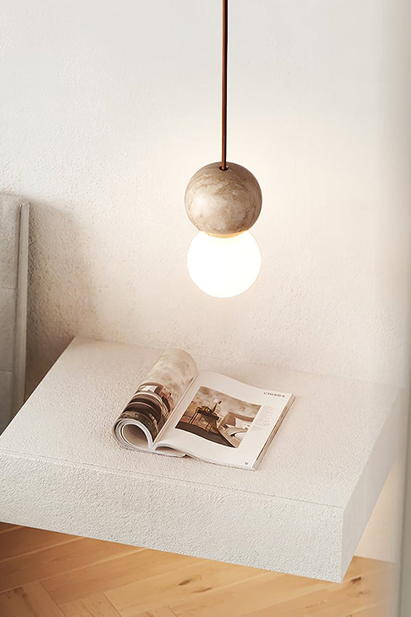 Travertine Stone Pendant Light