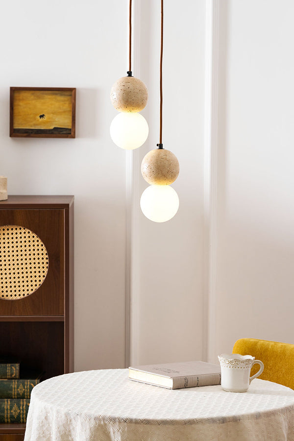 Travertine Stone Pendant Light