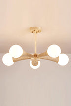 Travertine Tree-Arm Chandelier