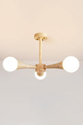 Travertine Tree-Arm Chandelier