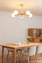 Travertine Tree-Arm Chandelier