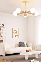 Travertine Tree-Arm Chandelier