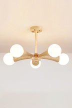 Travertine Tree-Arm Chandelier