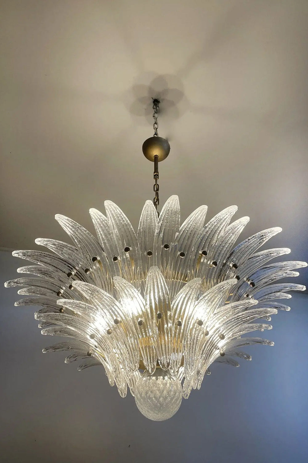 Two-Tier Art Palmette Chandelier