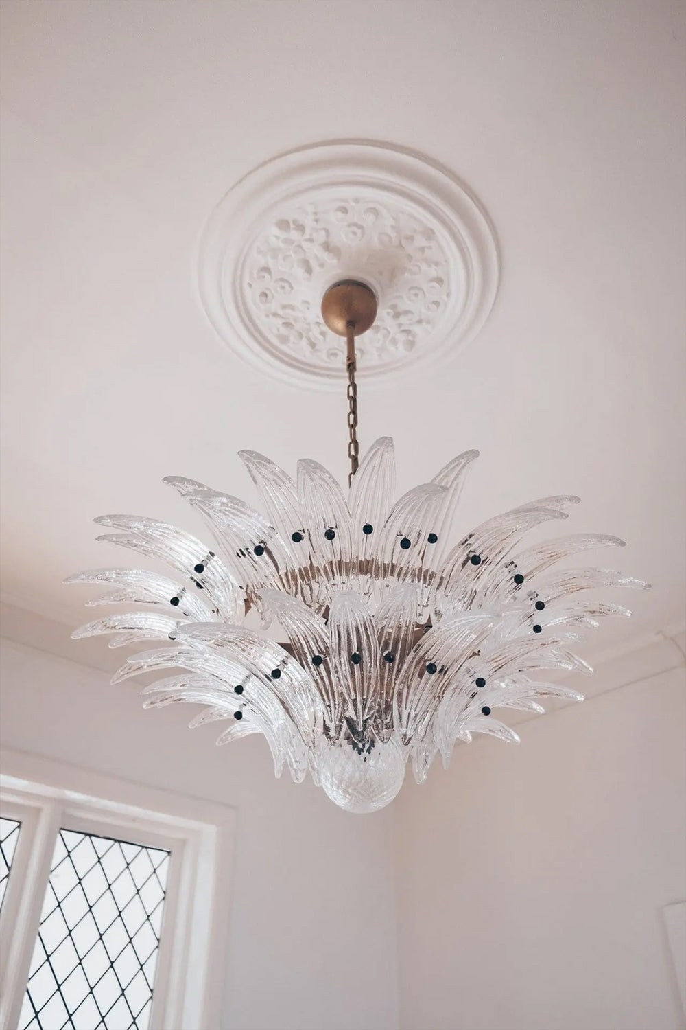 Two-Tier Art Palmette Chandelier
