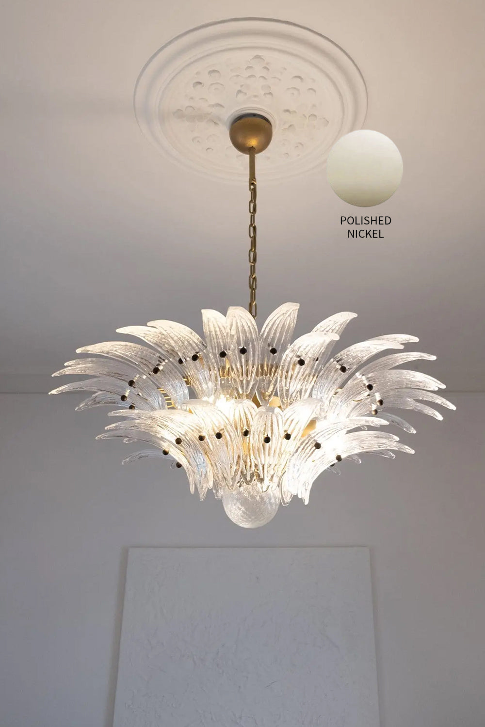 Two-Tier Art Palmette Chandelier