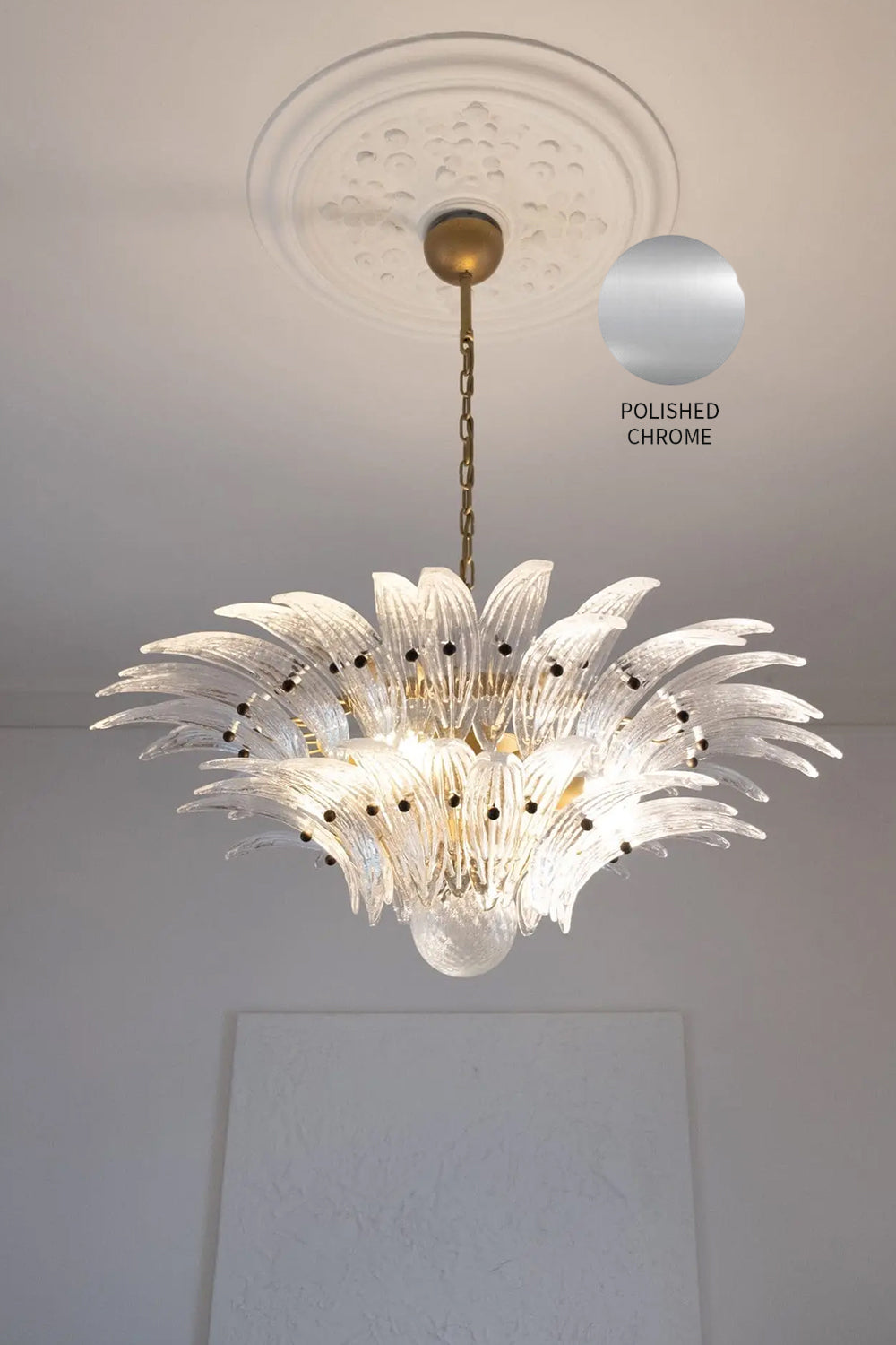 Two-Tier Art Palmette Chandelier
