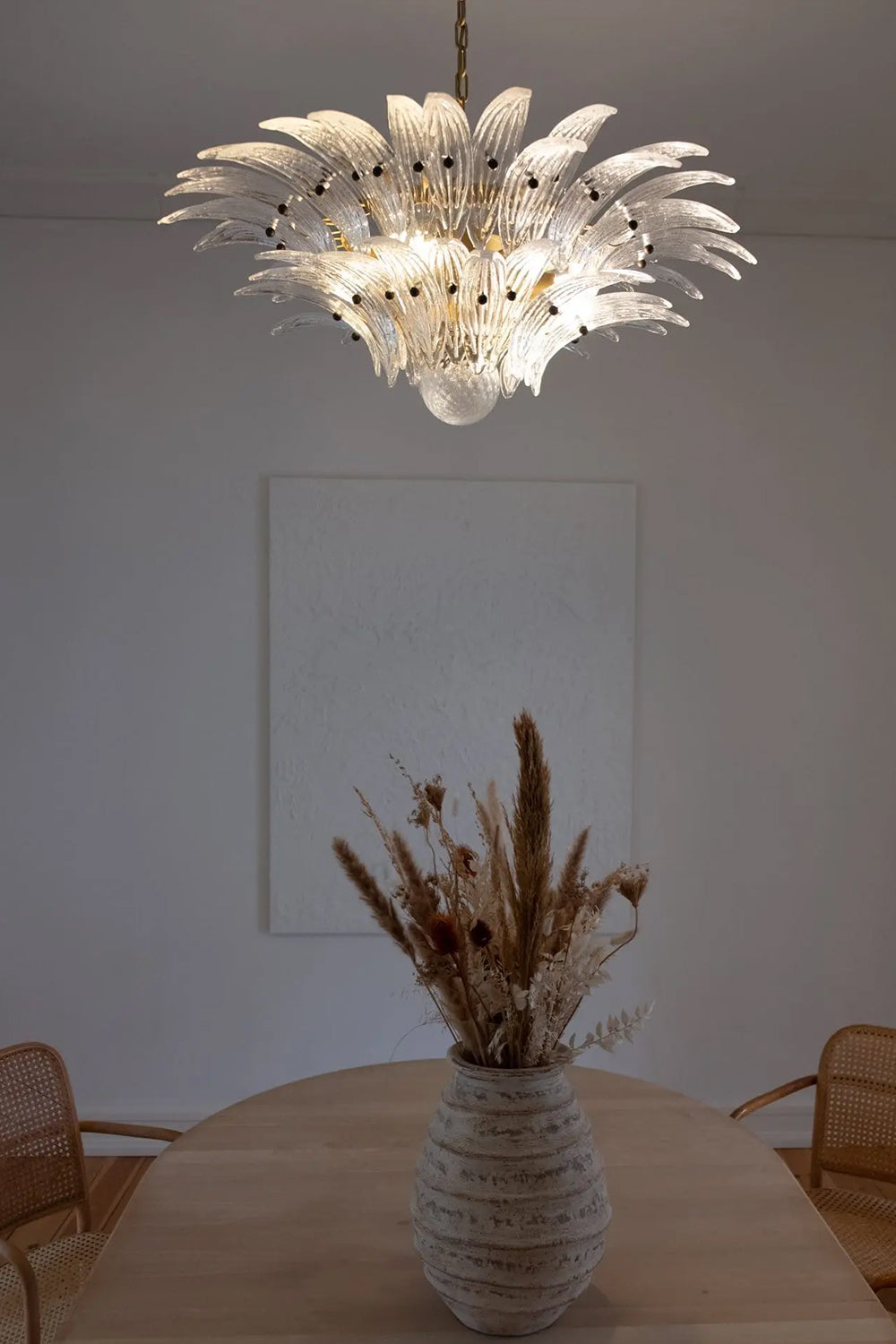 Two-Tier Art Palmette Chandelier