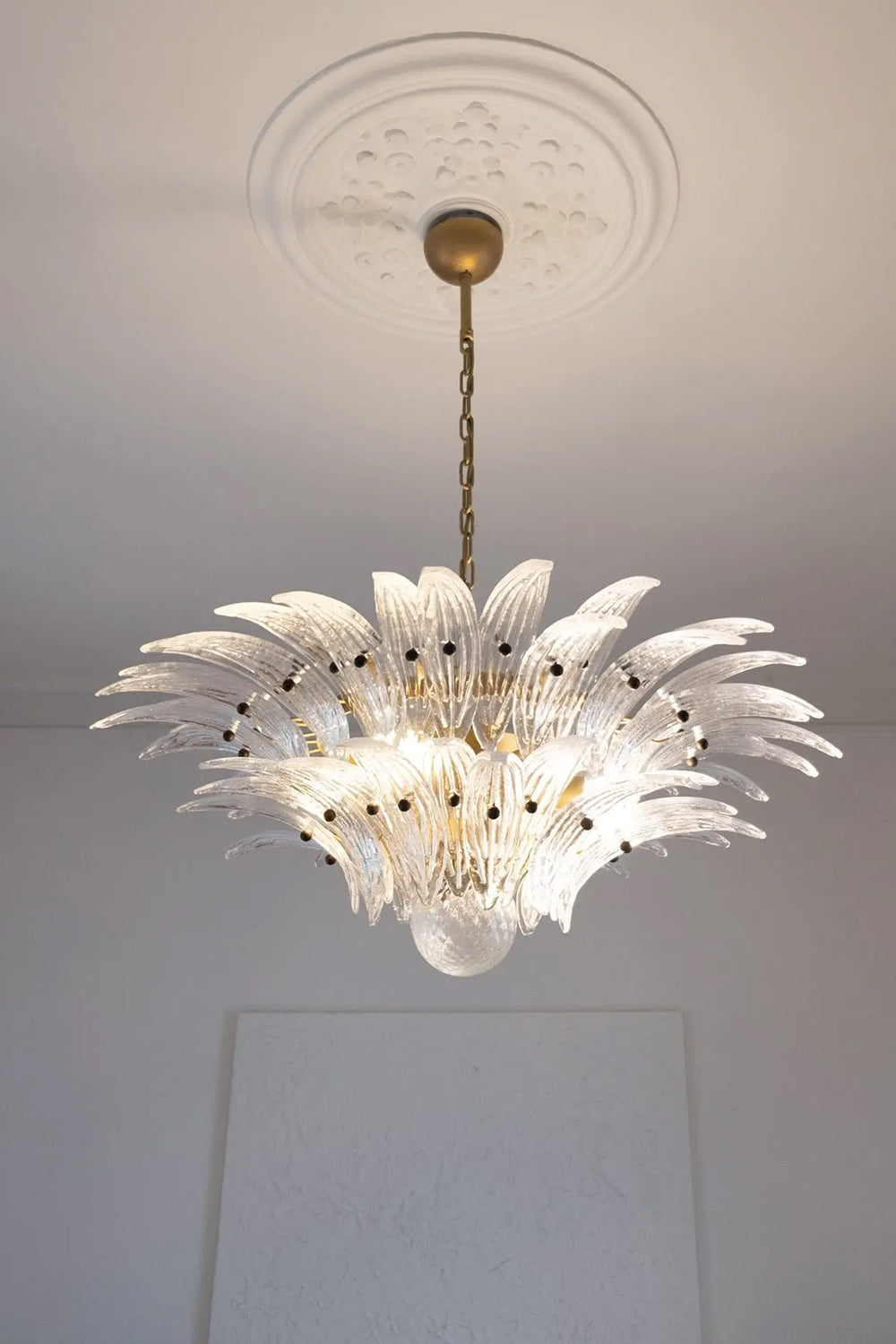 Two-Tier Art Palmette Chandelier