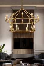 Two-Tiered Ring Chandelier