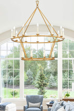 Two-Tiered Ring Chandelier
