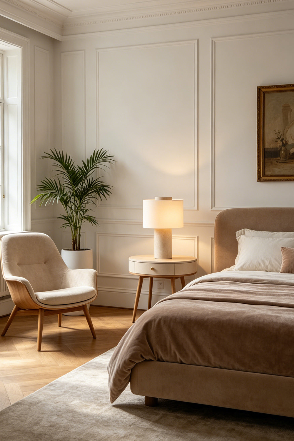 Veined Marble Table Lamp