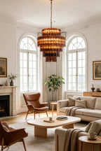 Vespera Glass Tiered Chandelier