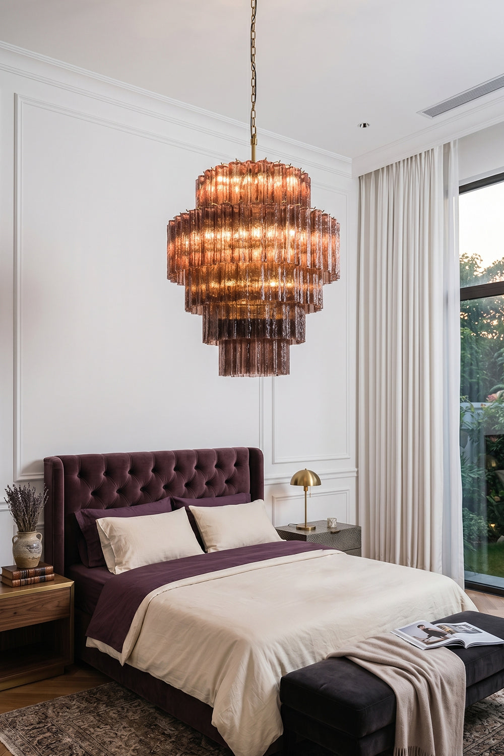 Vespera Glass Tiered Chandelier