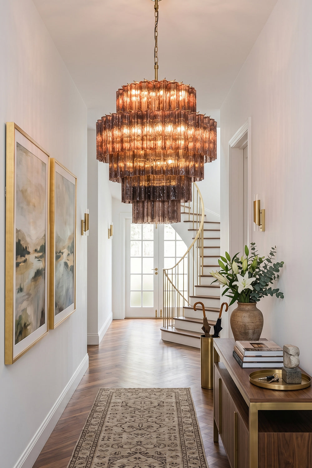 Vespera Glass Tiered Chandelier