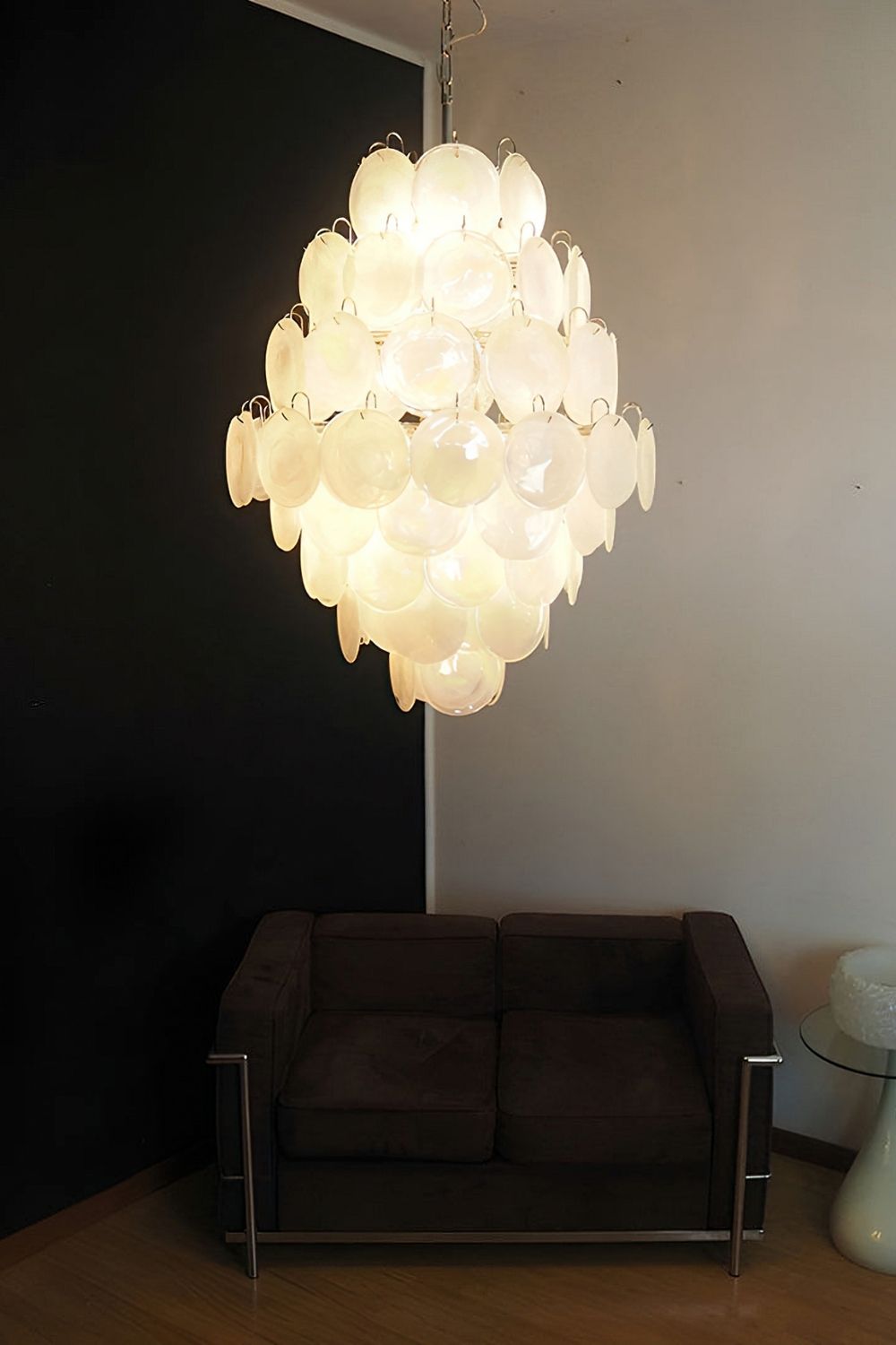 Vintage Art Gold Discs Chandelier