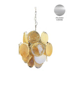 Vintage Art Gold Discs Chandelier