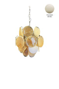 Vintage Art Gold Discs Chandelier