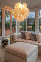 Vintage Art Gold Discs Chandelier