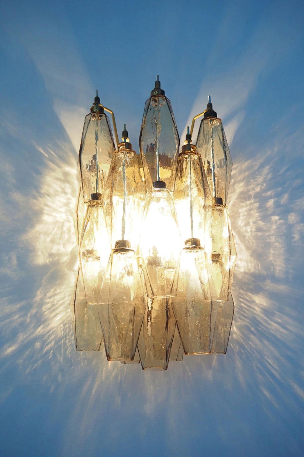 Vintage Art Poliedri Smoked Wall Lamp