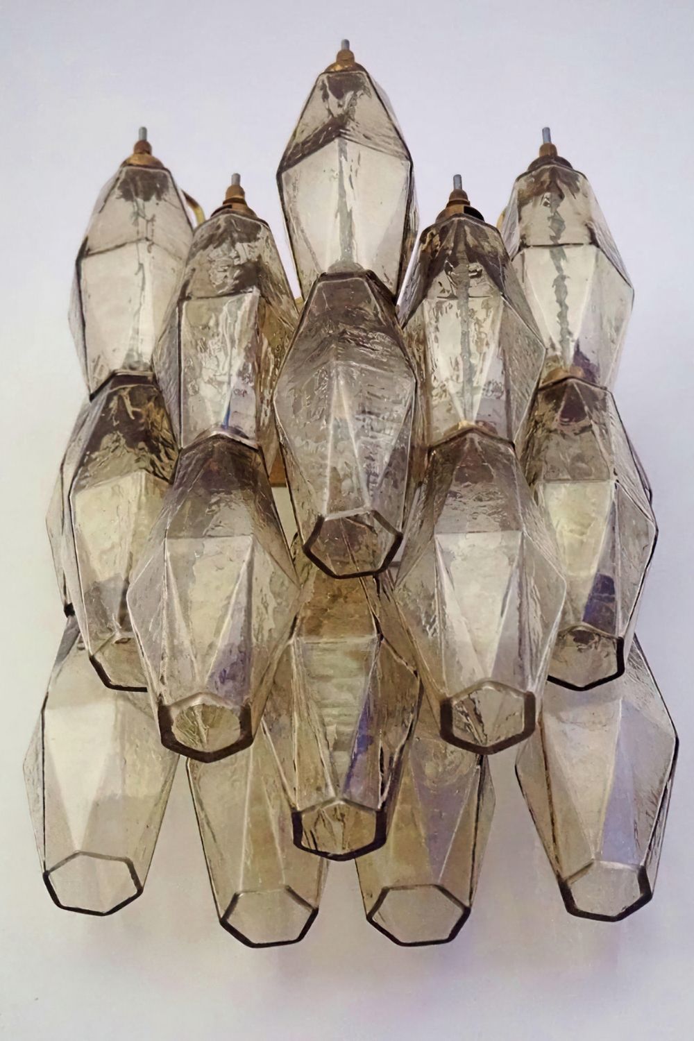 Vintage Art Poliedri Smoked Wall Lamp