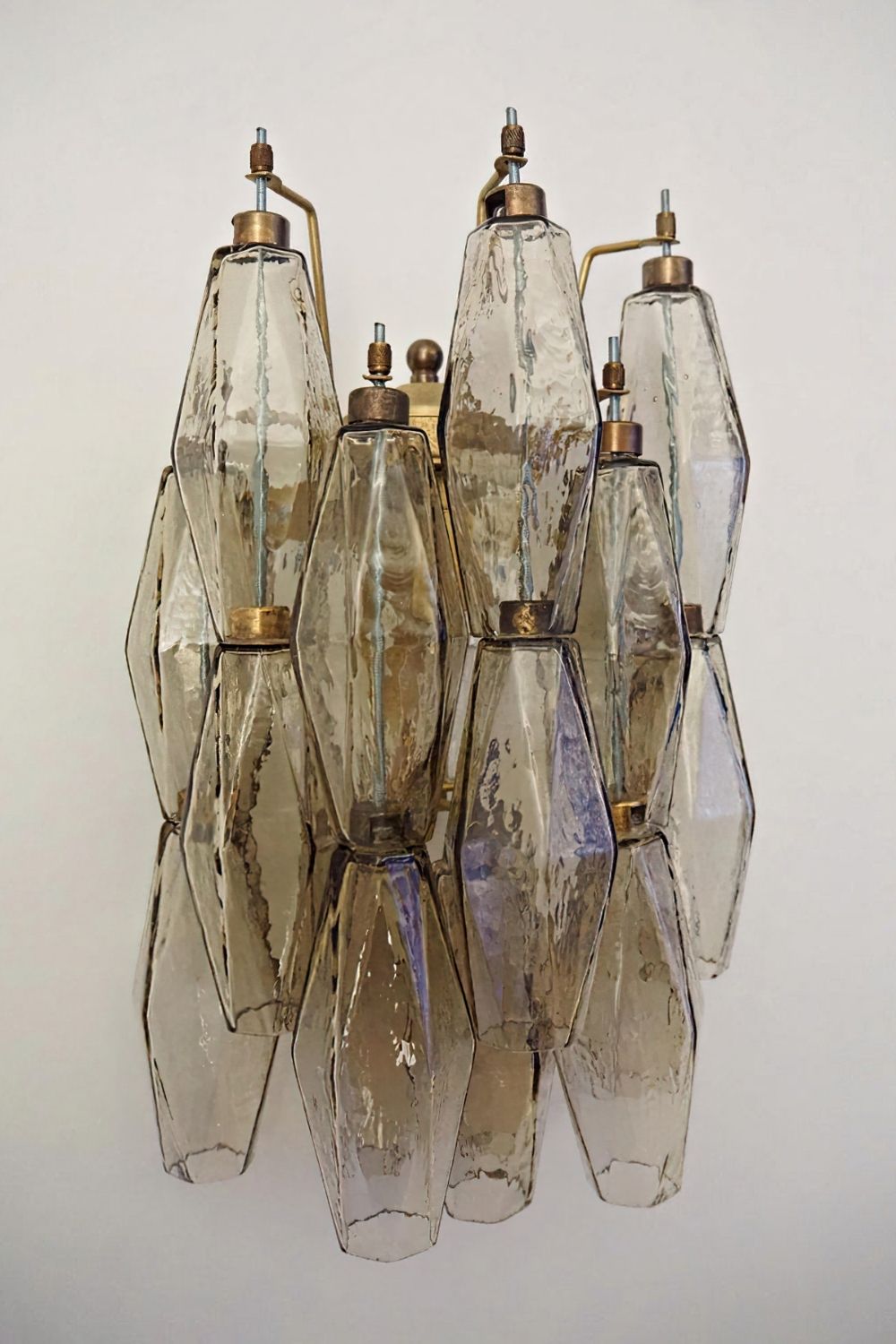 Vintage Art Poliedri Smoked Wall Lamp
