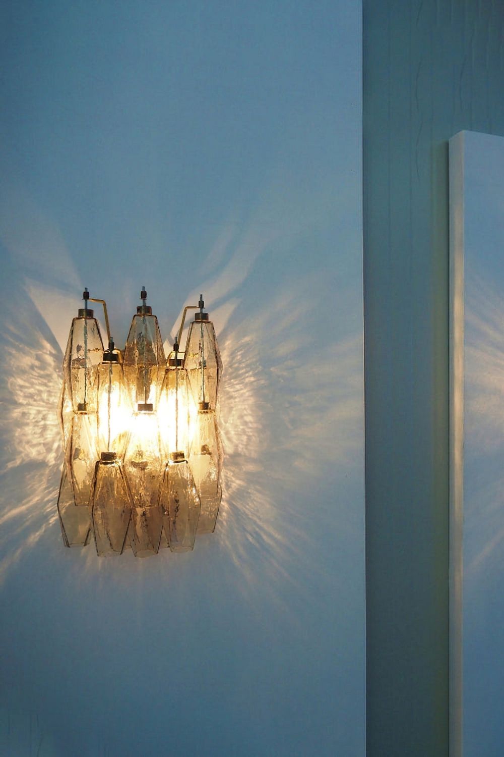 Vintage Art Poliedri Smoked Wall Lamp
