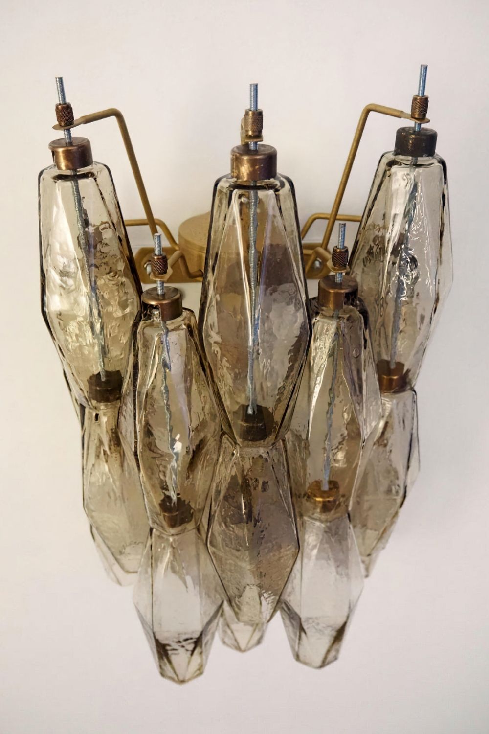 Vintage Art Poliedri Smoked Wall Lamp