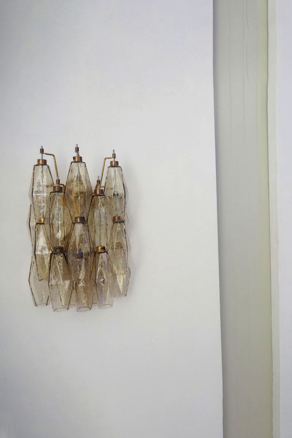 Vintage Art Poliedri Smoked Wall Lamp