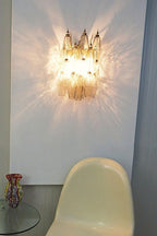 Vintage Art Poliedri Smoked Wall Lamp
