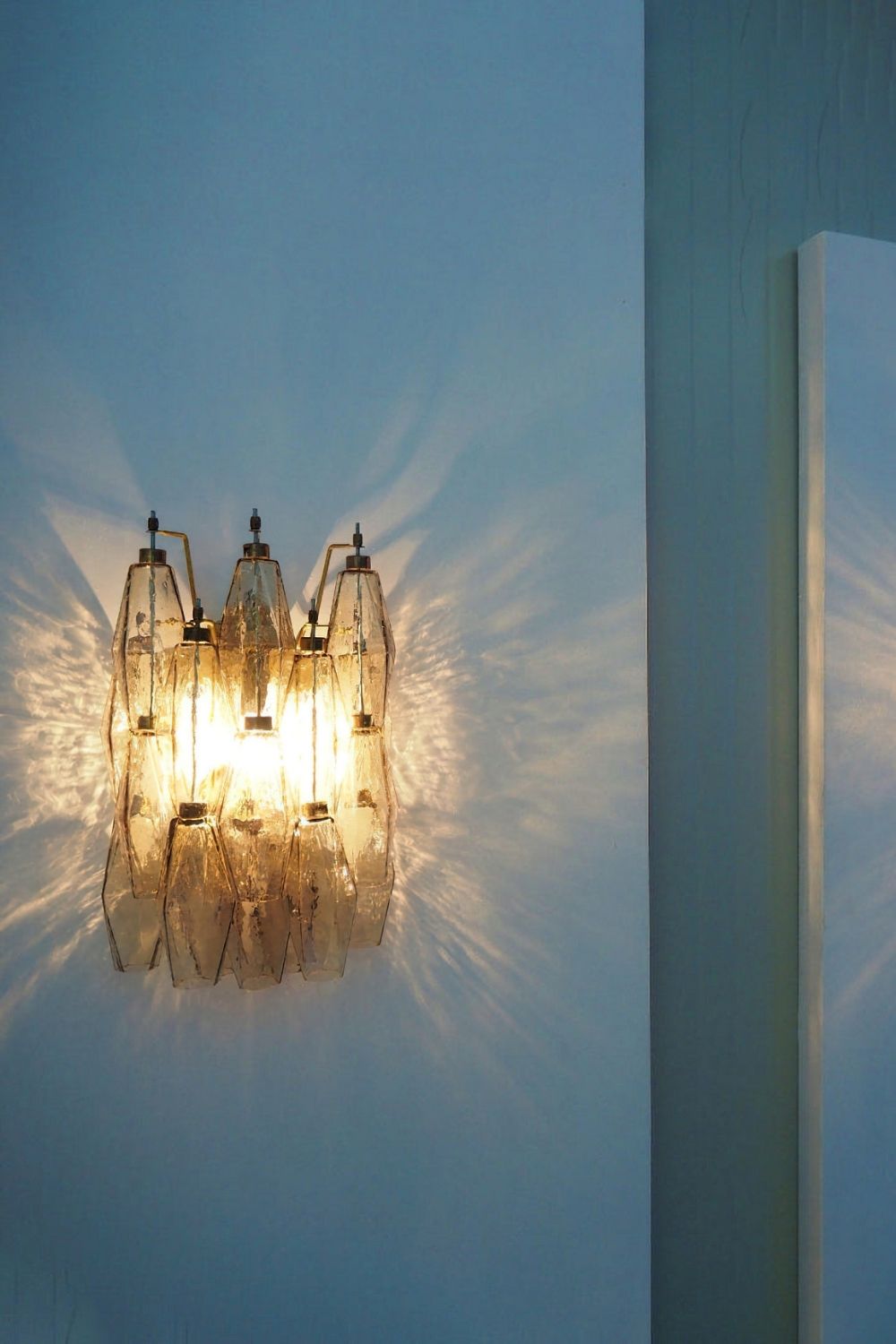 Vintage Art Poliedri Smoked Wall Lamp