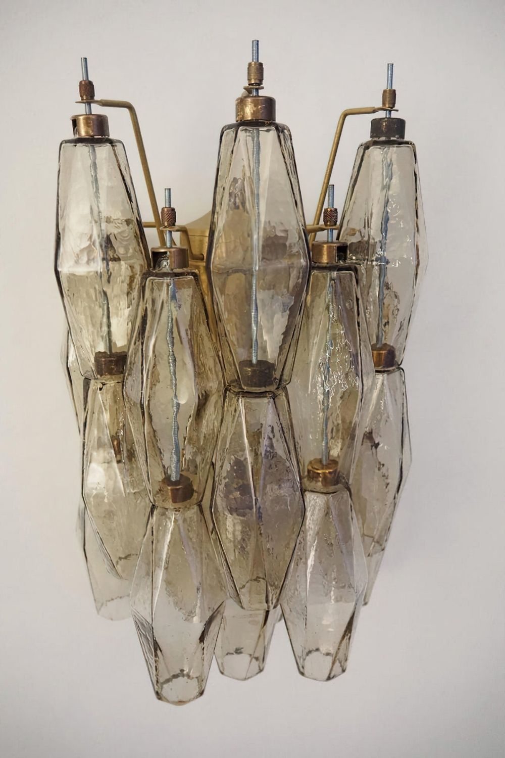 Vintage Art Poliedri Smoked Wall Lamp