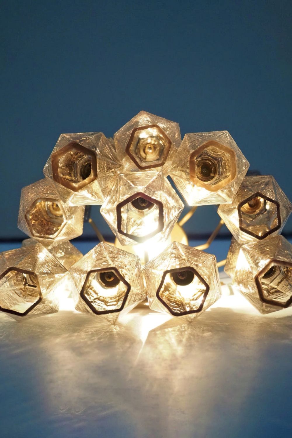 Vintage Art Poliedri Smoked Wall Lamp