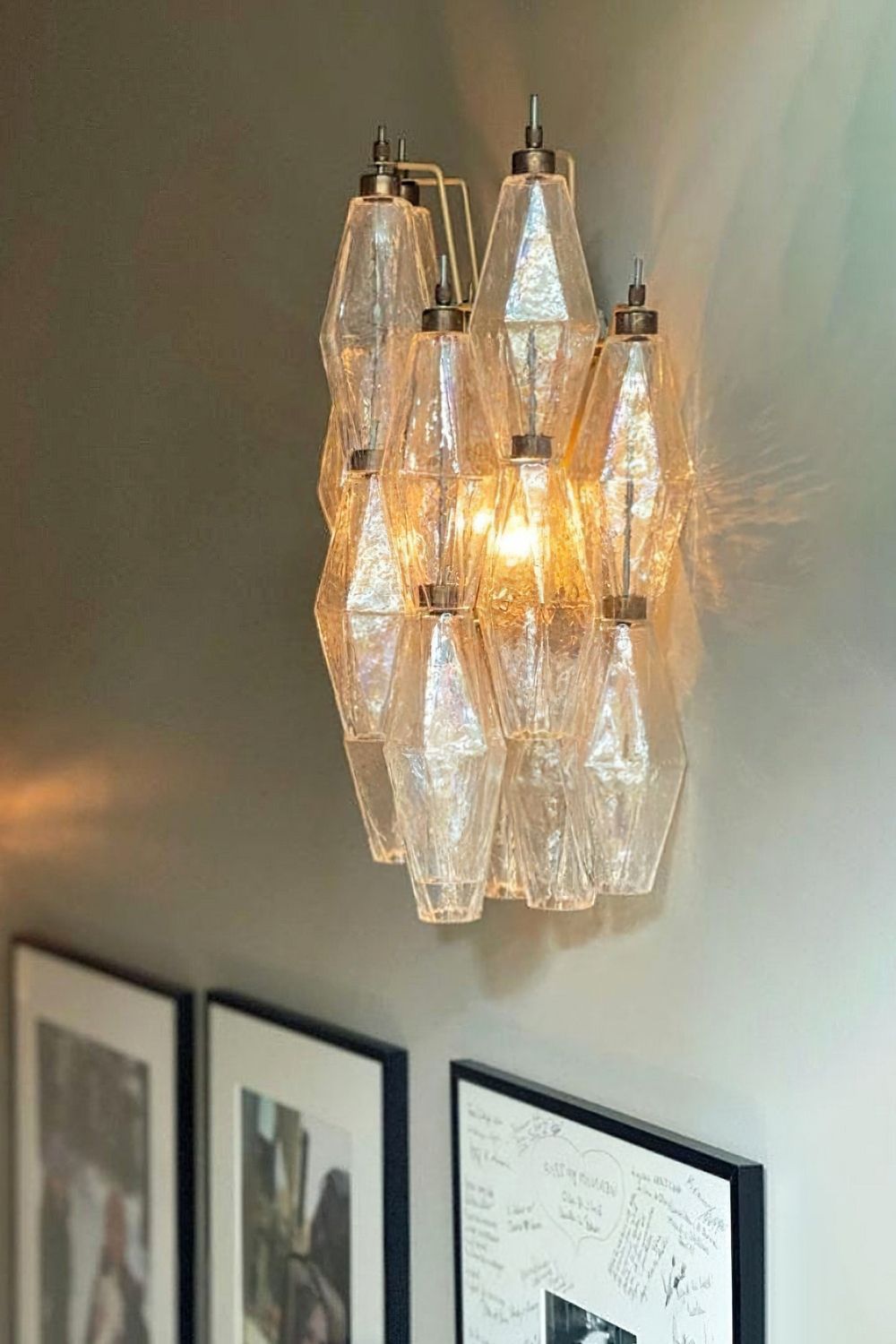 Vintage Art Poliedri Transparent Wall Lamp
