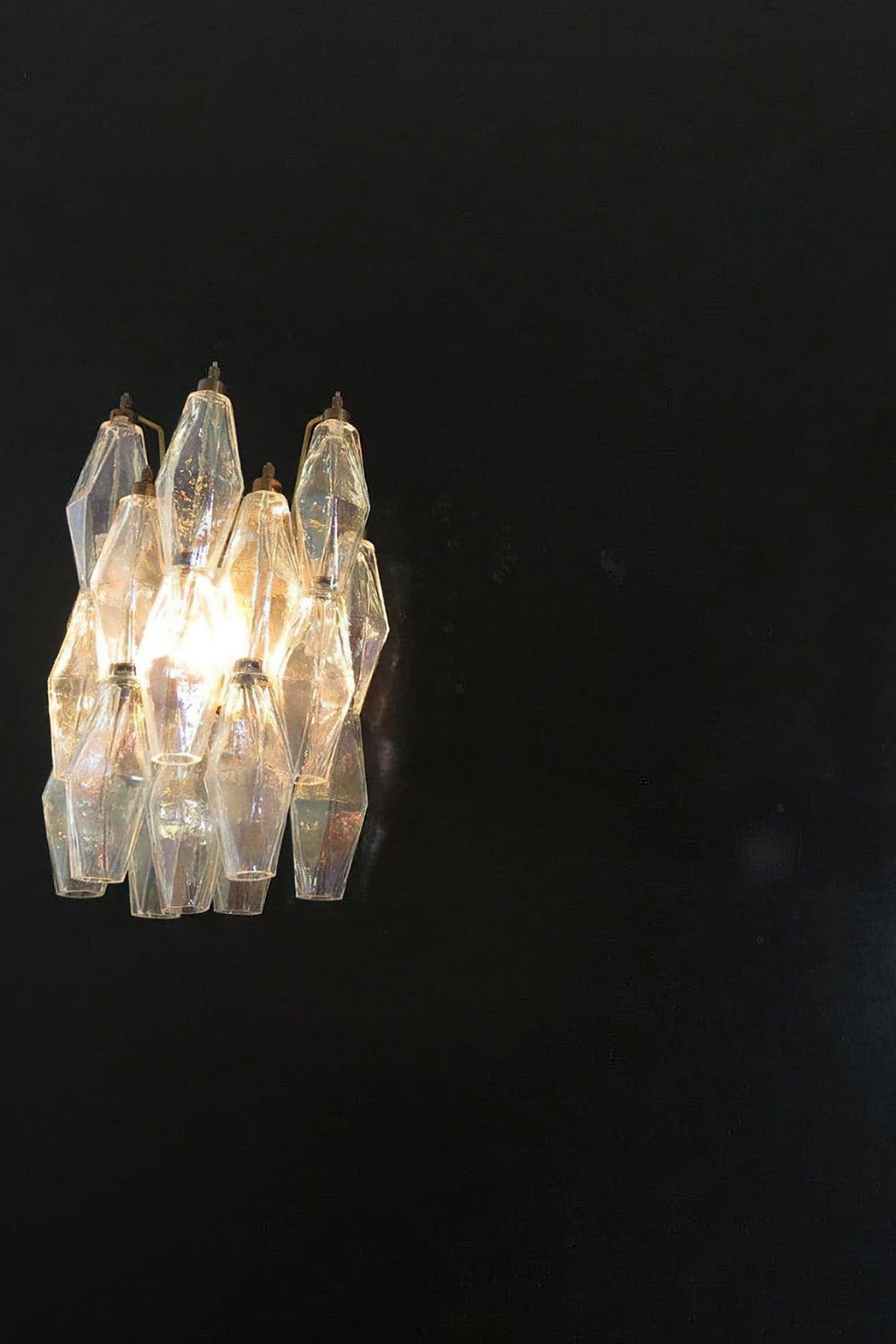 Vintage Art Poliedri Transparent Wall Lamp