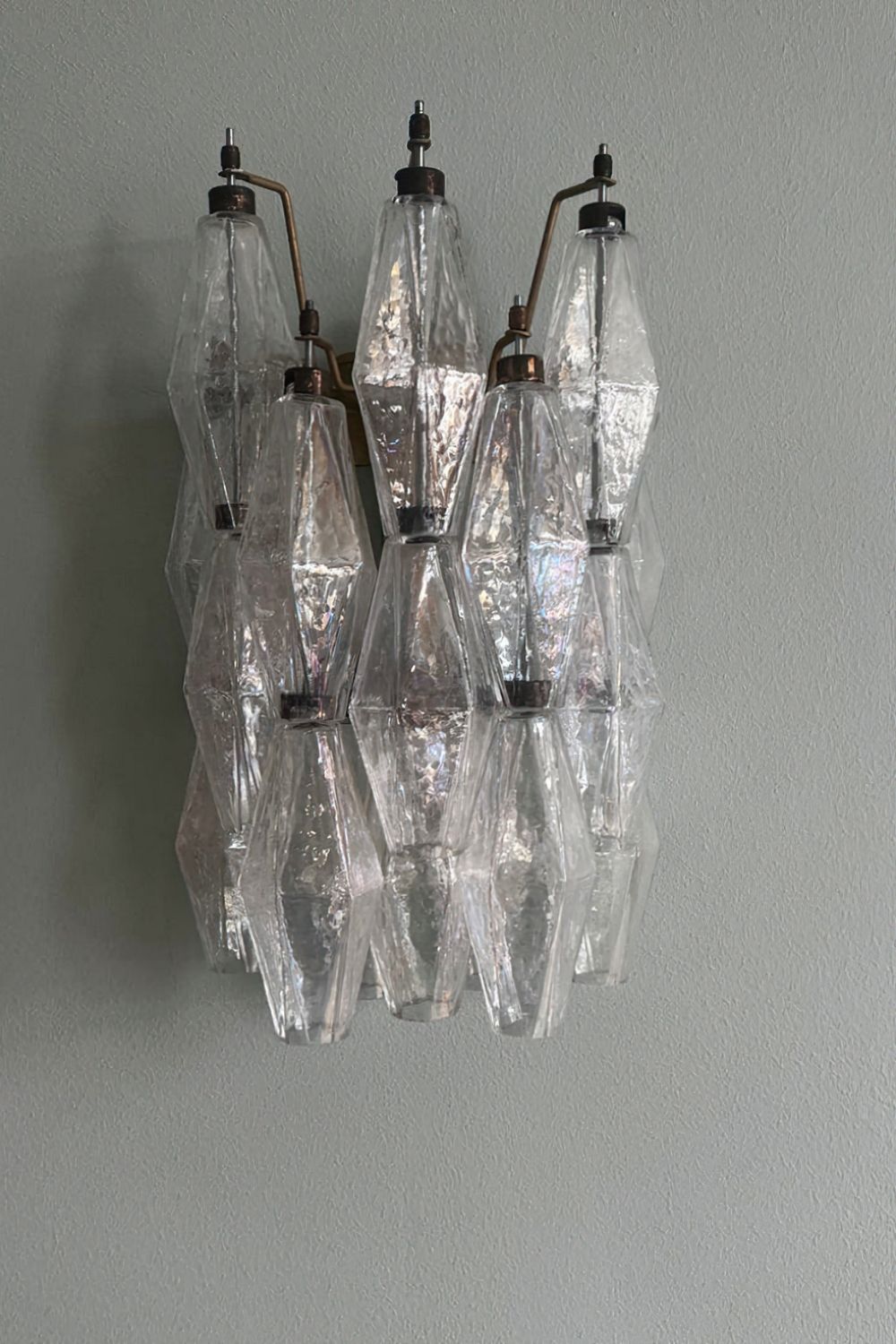 Vintage Art Poliedri Transparent Wall Lamp
