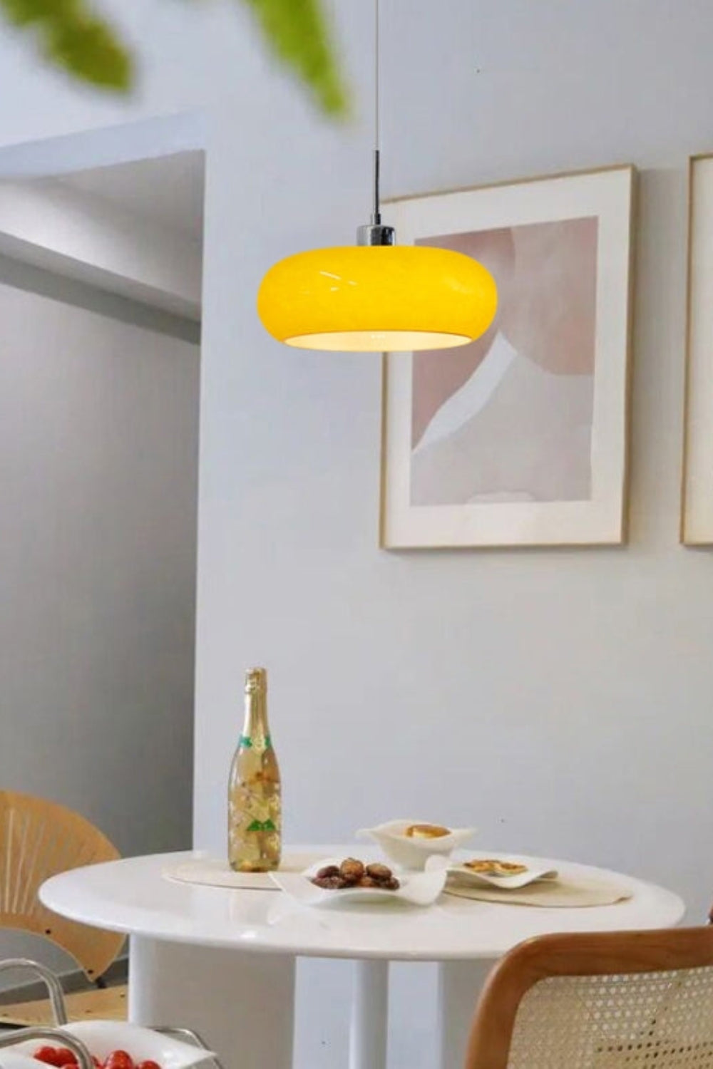 Vintage Bauhaus Glass Pendant Light