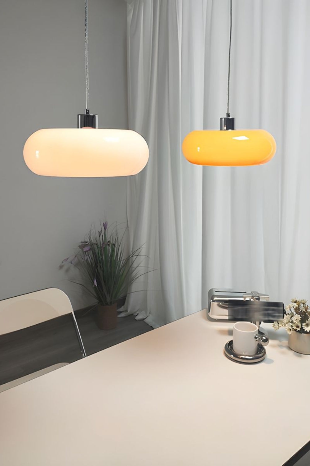Vintage Bauhaus Glass Pendant Light