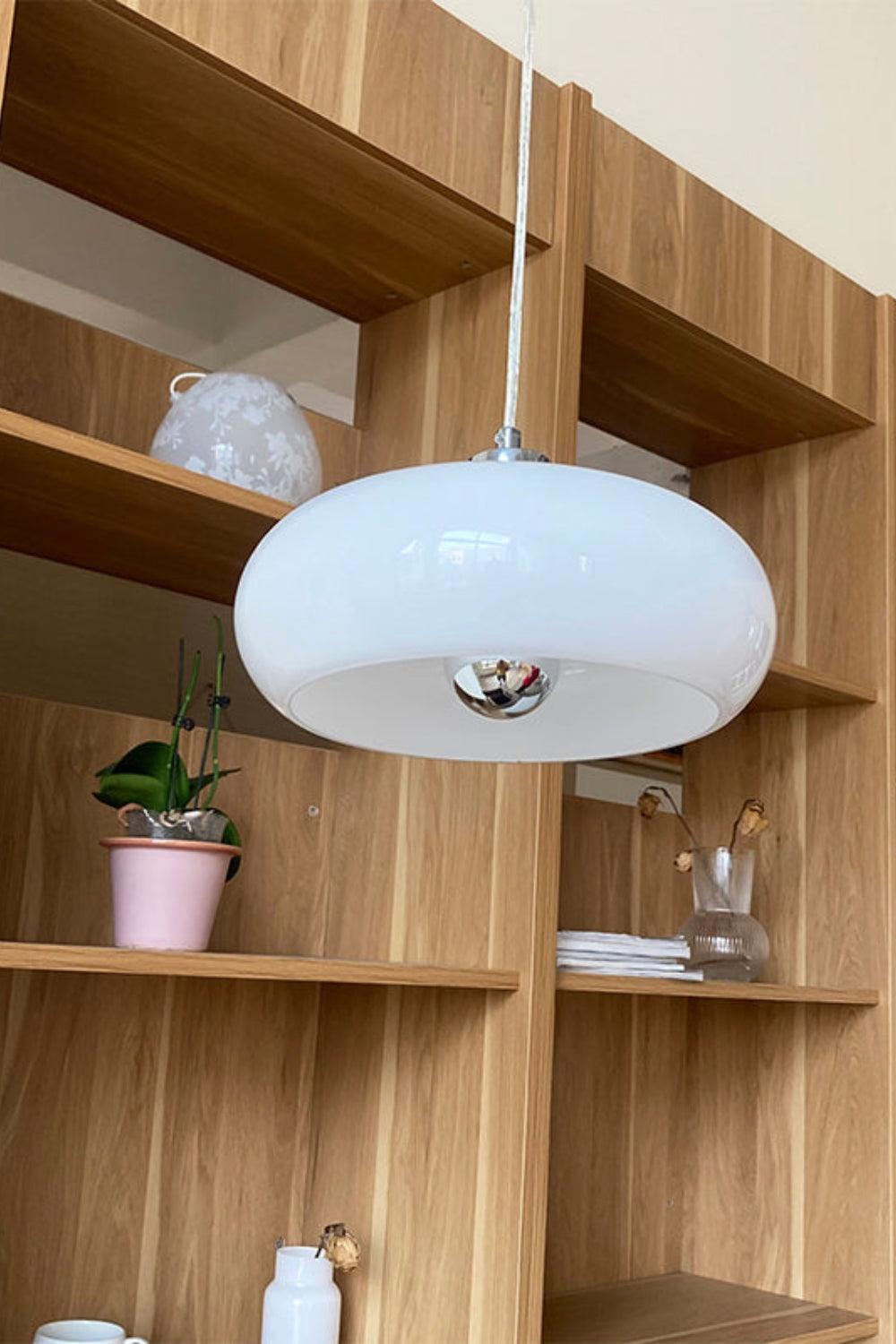 Vintage Bauhaus Glass Pendant Light