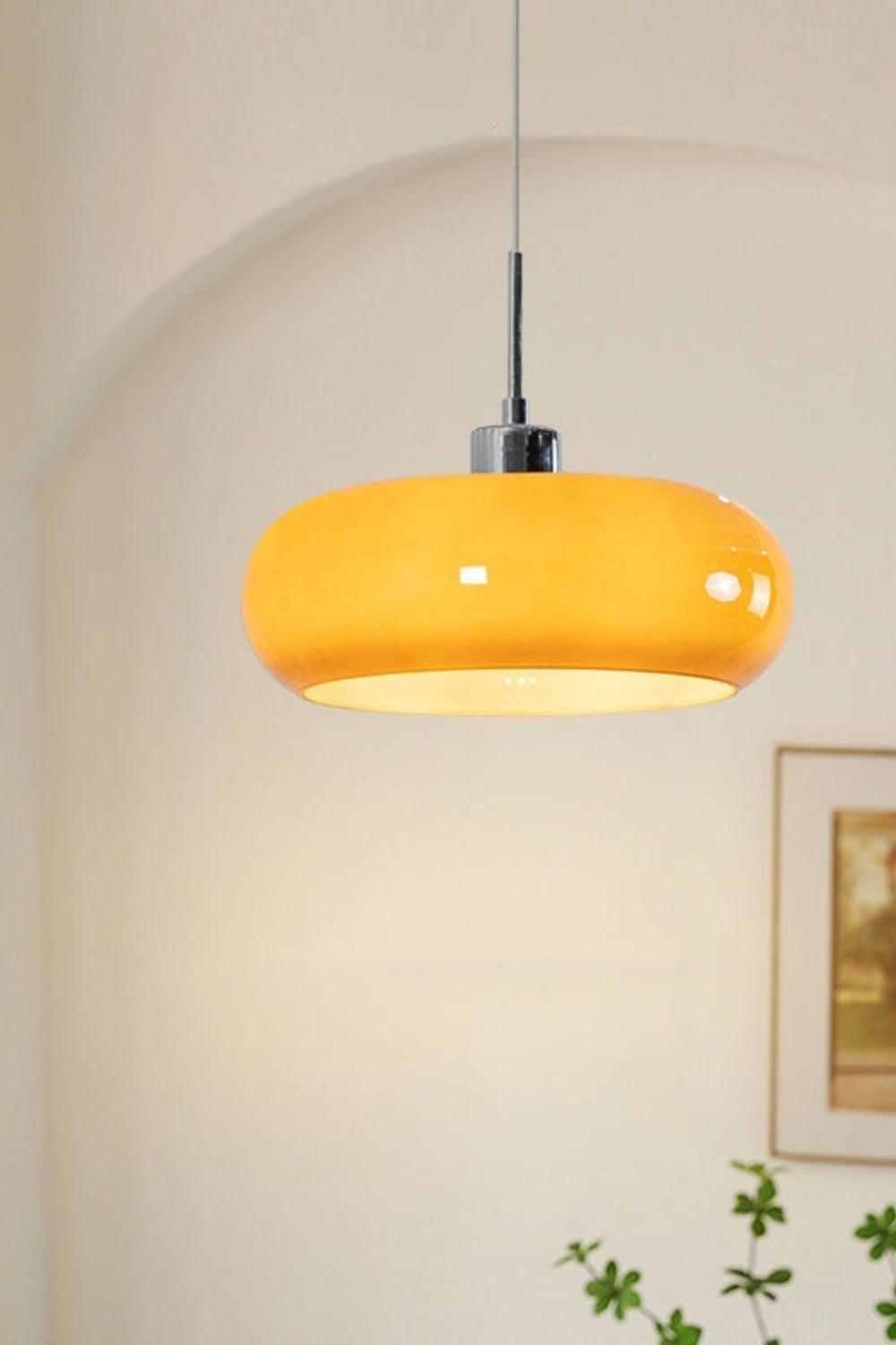 Vintage Bauhaus Glass Pendant Light
