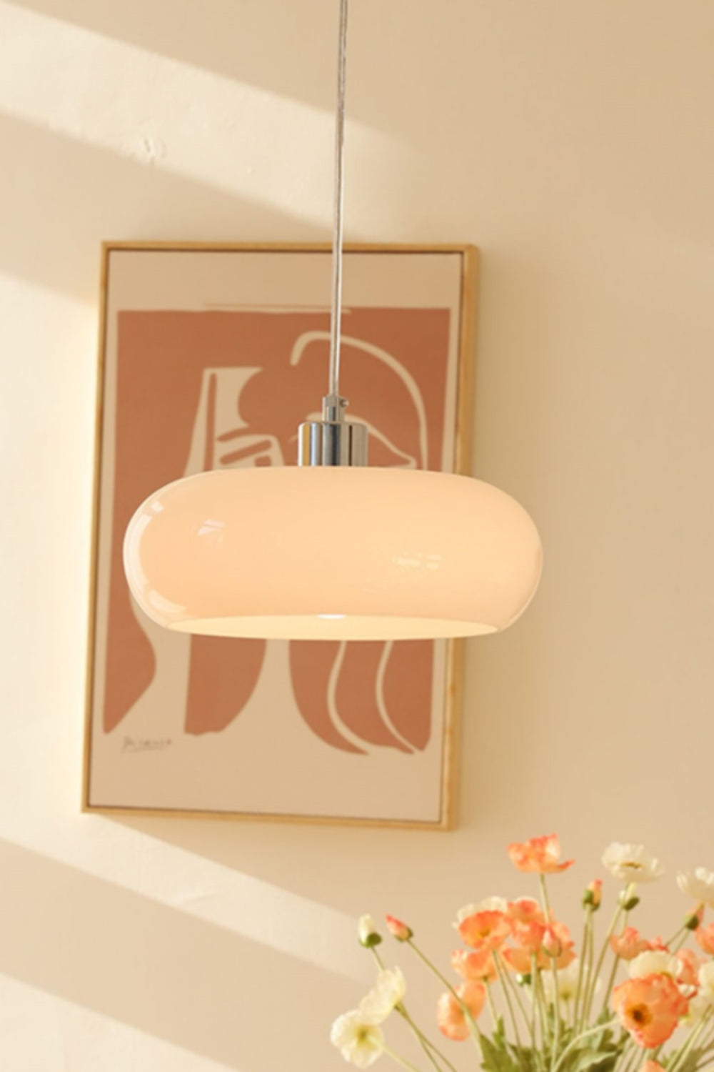 Vintage Bauhaus Glass Pendant Light