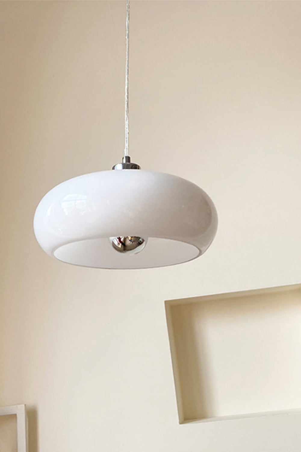 Vintage Bauhaus Glass Pendant Light
