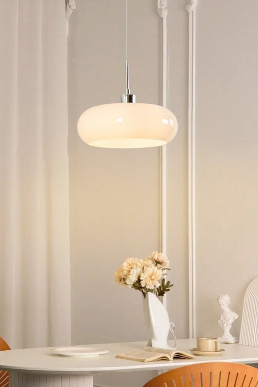 Vintage Bauhaus Glass Pendant Light