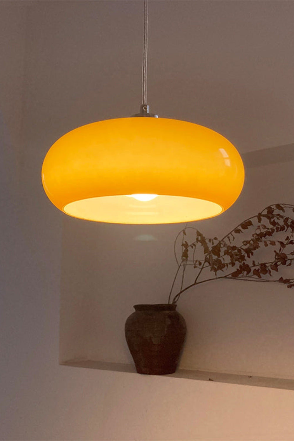 Vintage Bauhaus Glass Pendant Light