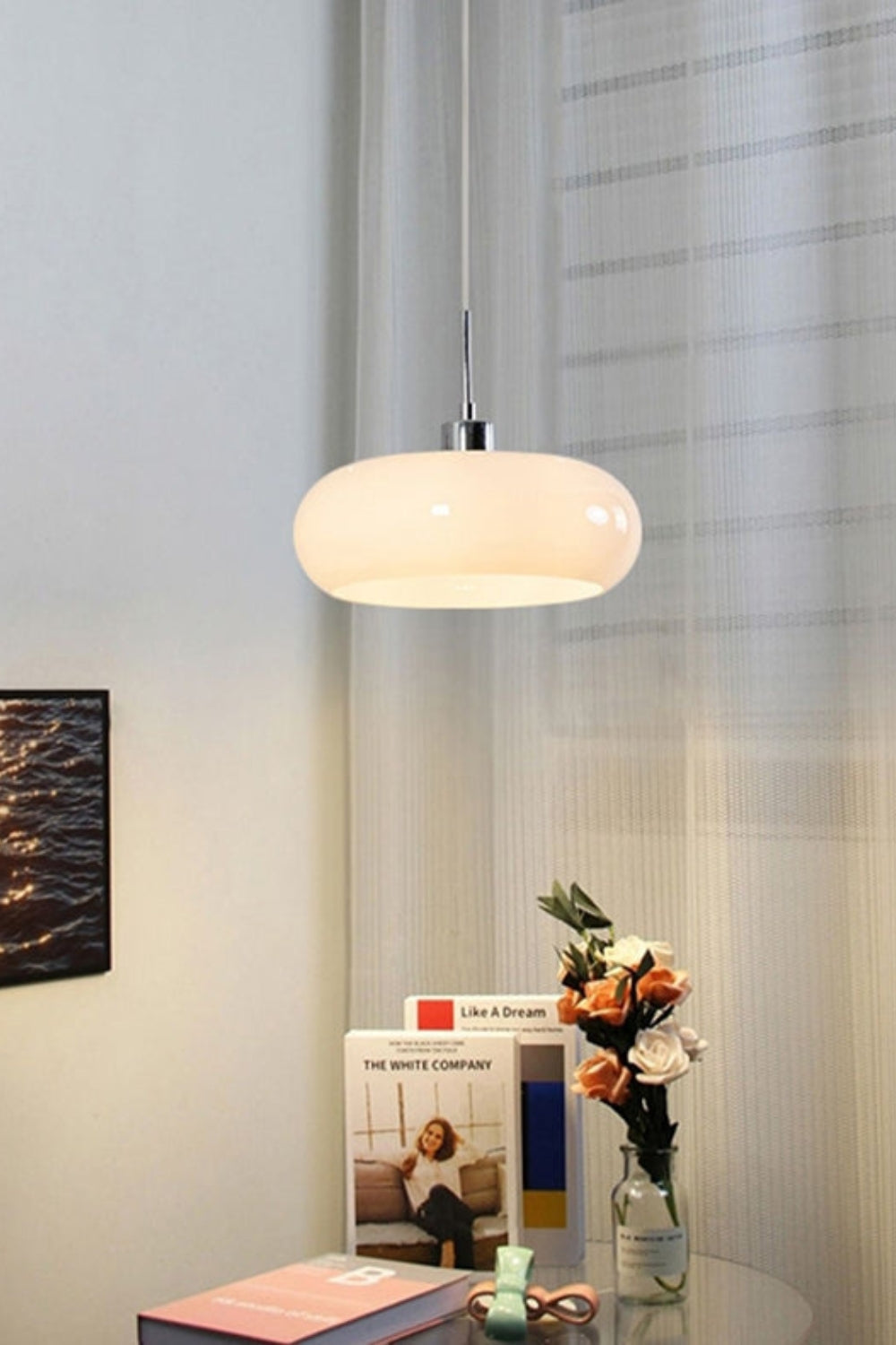 Vintage Bauhaus Glass Pendant Light