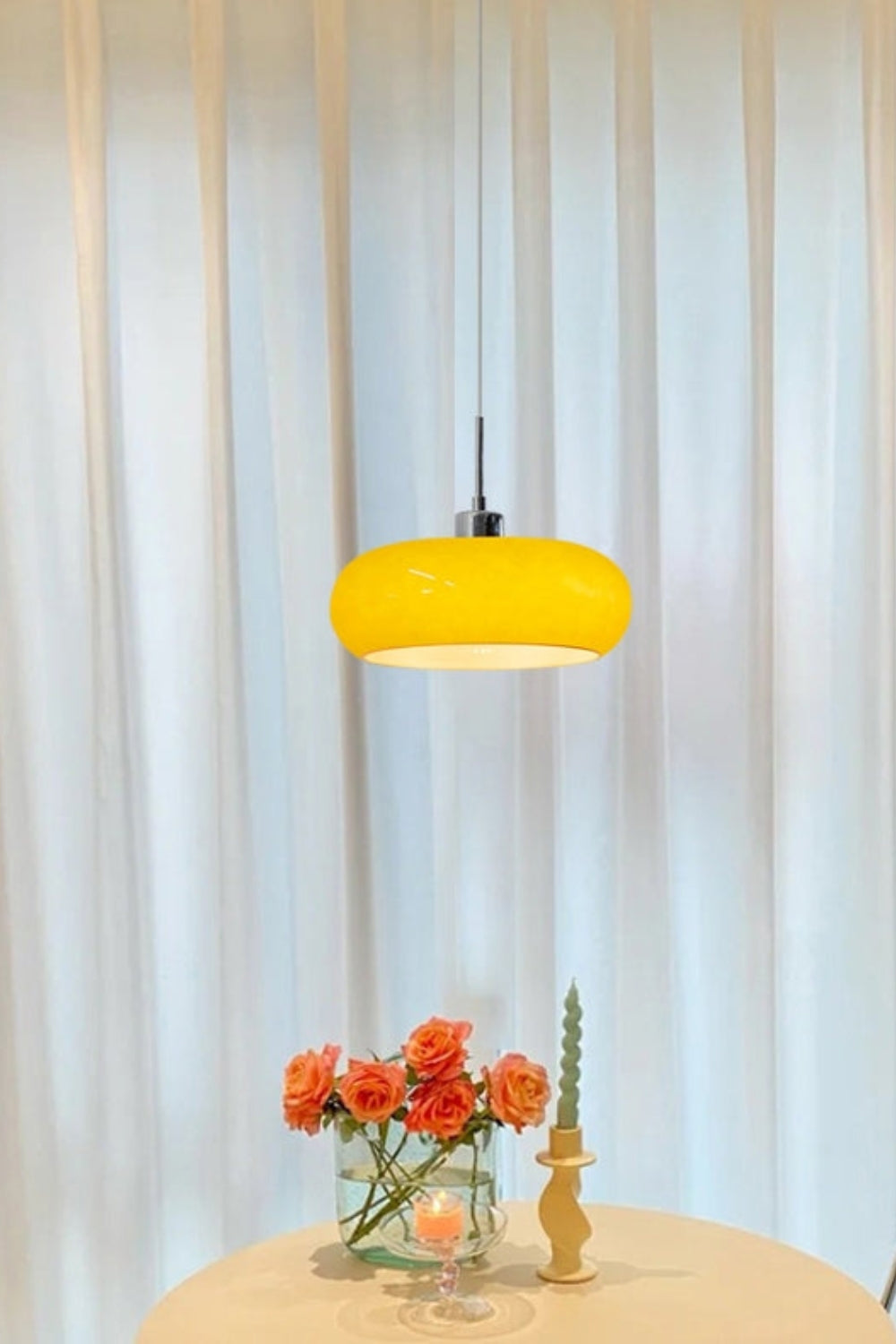 Vintage Bauhaus Glass Pendant Light